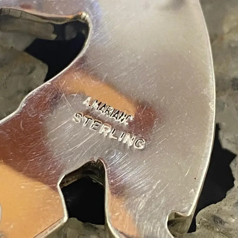 Alonzo Mariano Native American Sterling Kokopelli Kachina Dancer Pendant #2 - Picture 8 of 10